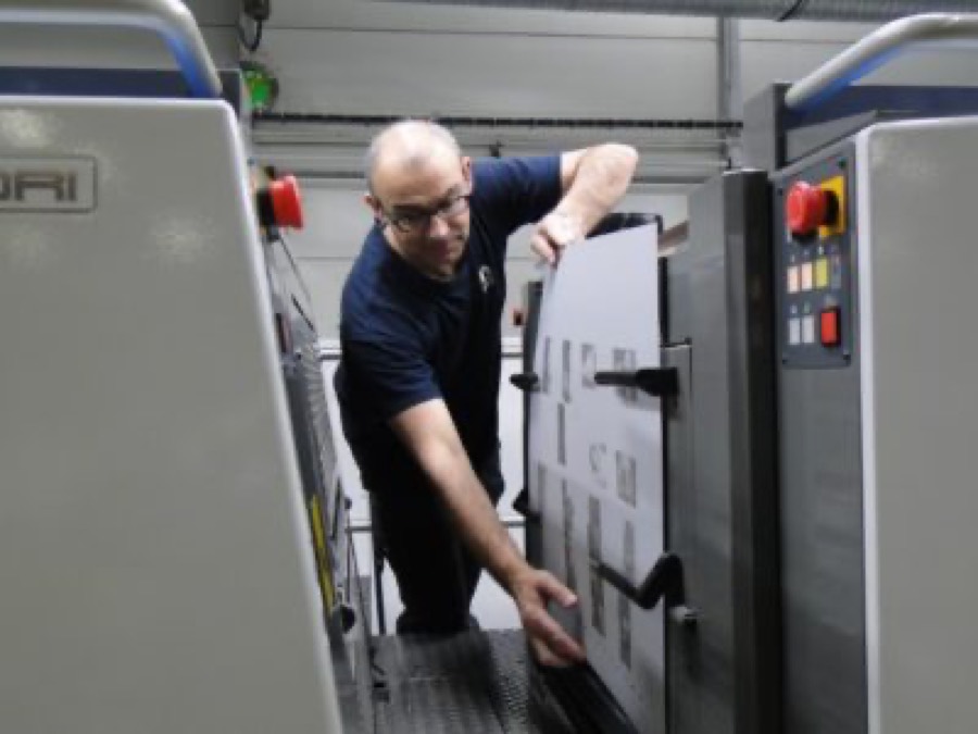 Calage des plaques d'impression
